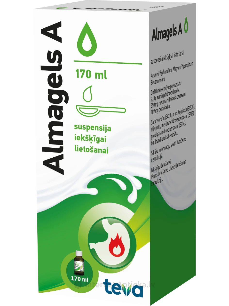 Almagel A suspensija, 170 ml | internetaptieka.lv