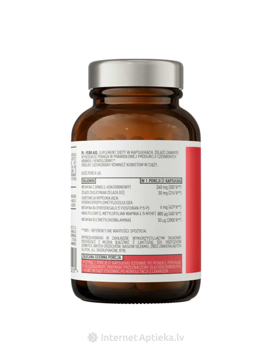 OstroVit Pharma Ferr Aid kapsulas, 60 gb. | internetaptieka.lv