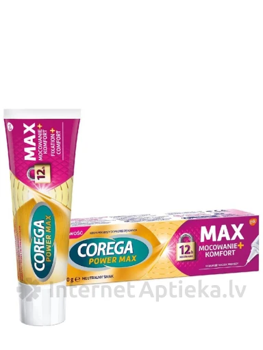 Corega Max fixation and Comfort krēms, 40 g | internetaptieka.lv