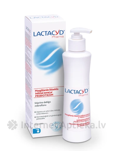 Lactacyd Pharma моющее средство для интимной зоны с пребиотиками, 250 мл | internetaptieka.lv