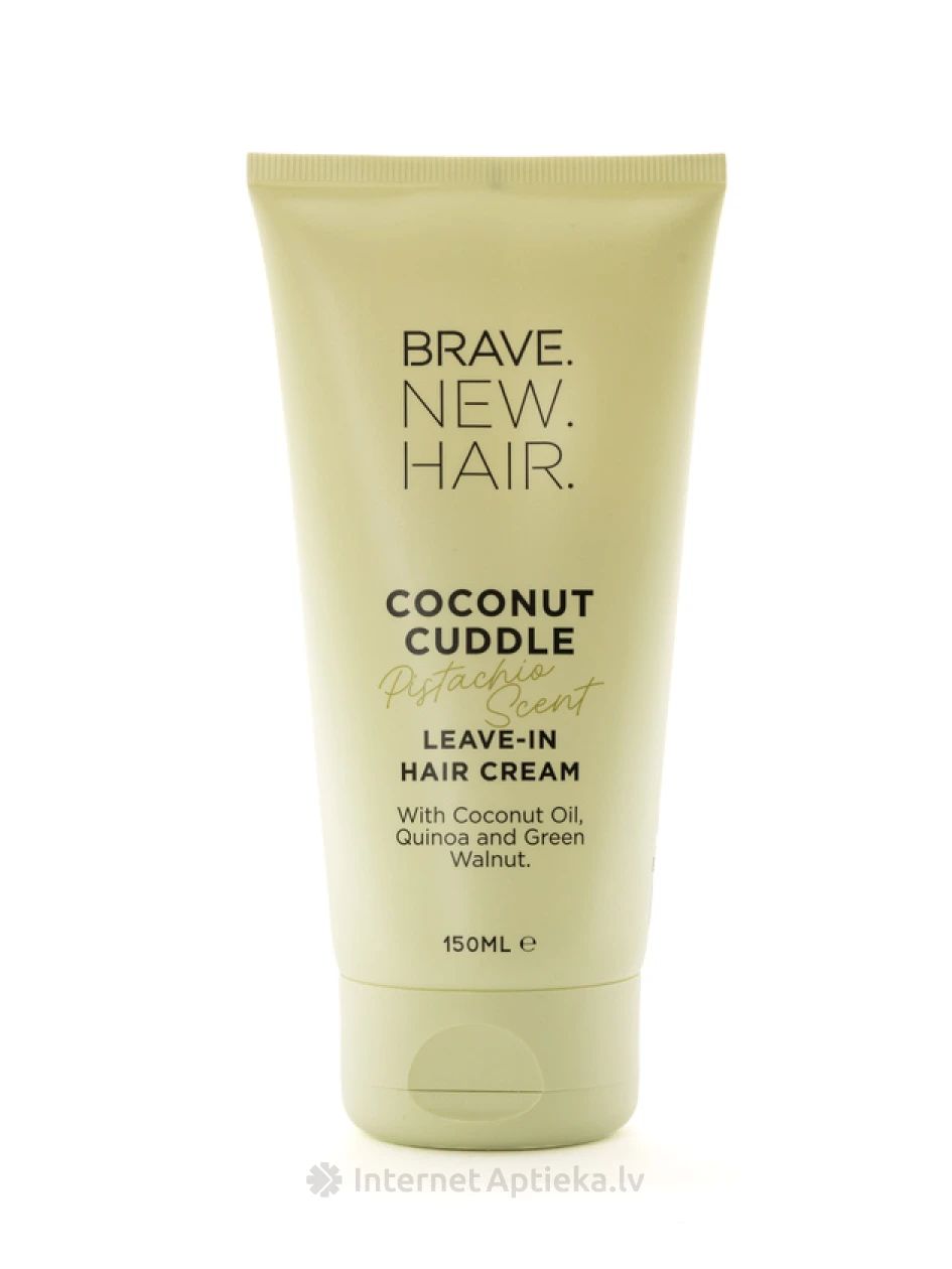 Brave.New.Hair. Coconut Cuddle Pistachio mitrinošs matu krēms, 150 ml | internetaptieka.lv