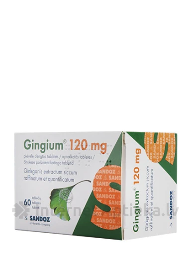 Gingium, 60 kaetud tabletti | internetaptieka.lv
