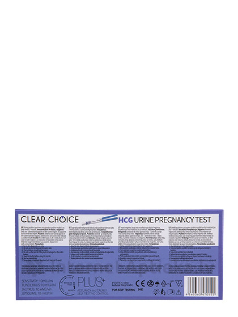 Clear Choice Plus grūtniecības tests, 2 gab. | internetaptieka.lv