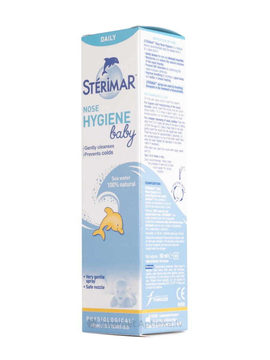 Sterimar Baby Nasal hygiene детский спрей для носа, 50 мл | internetaptieka.lv