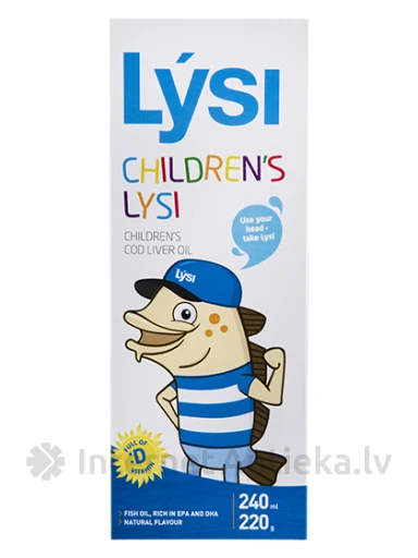 Lysi laste tursamaksaõli lastele, 240 ml | internetaptieka.lv