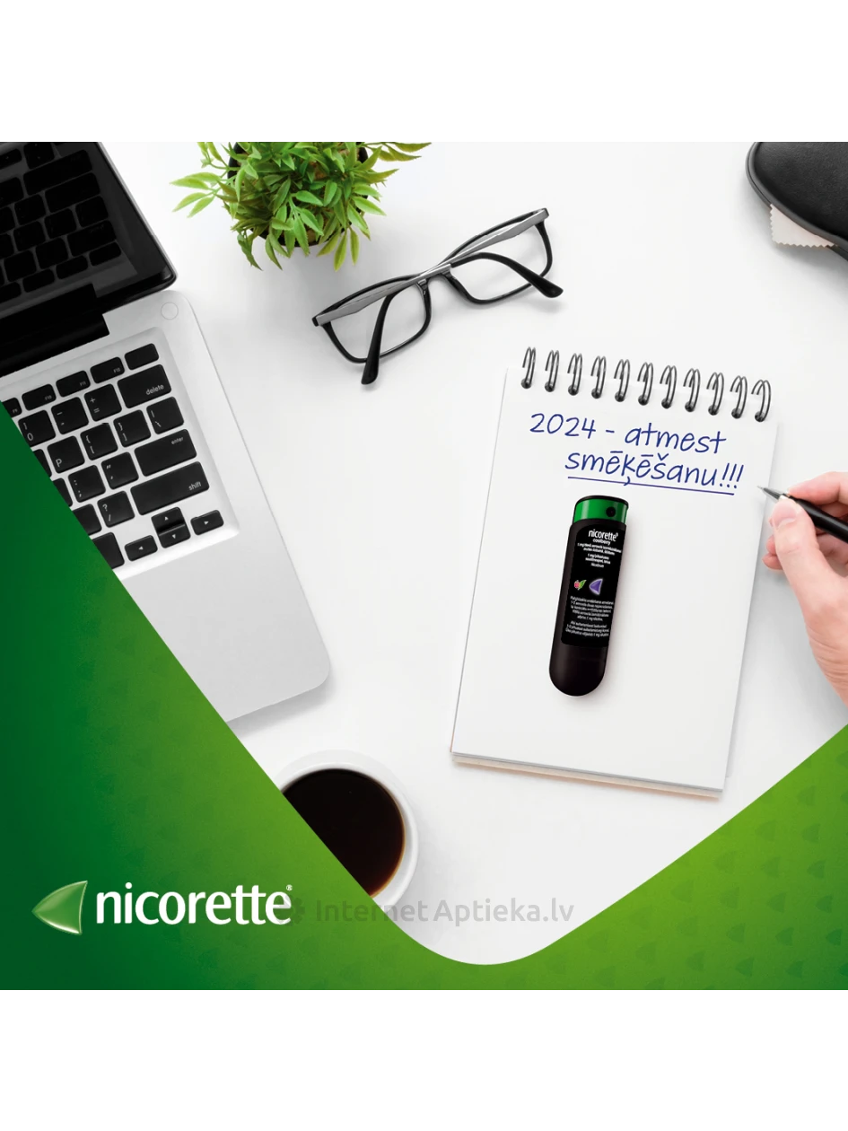Nicorette Coolberry 1 mg/annus aerosool, 13,2 ml | internetaptieka.lv