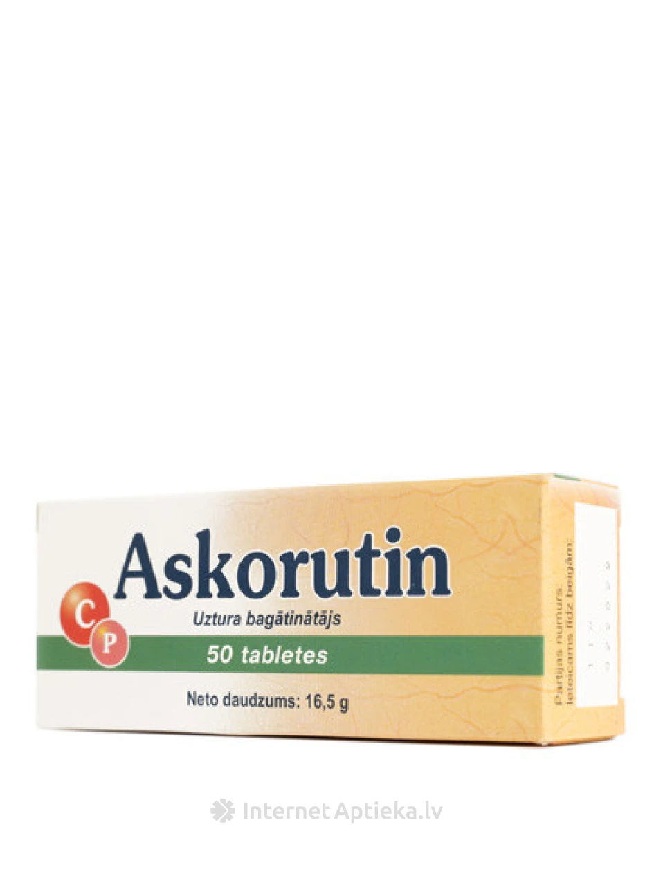 Askorutin tabletti, 50 tk. | internetaptieka.lv