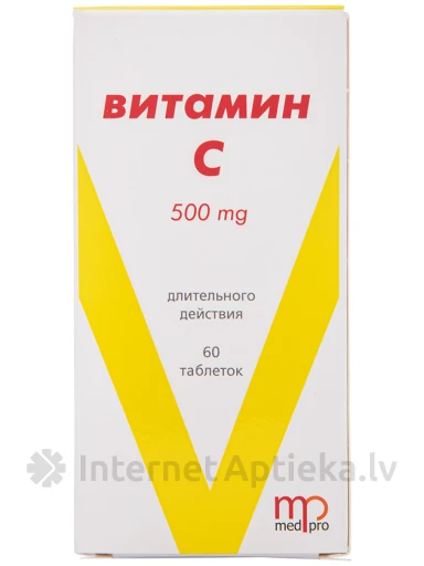 Medpro C-vitamiin, 60 toimeainet prolongeeritult vabastavat tabletti | internetaptieka.lv