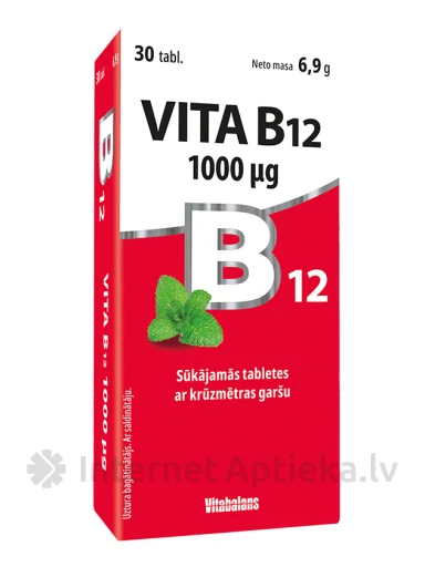 Vita-B12 1000 мкг, 30 таблеток | internetaptieka.lv