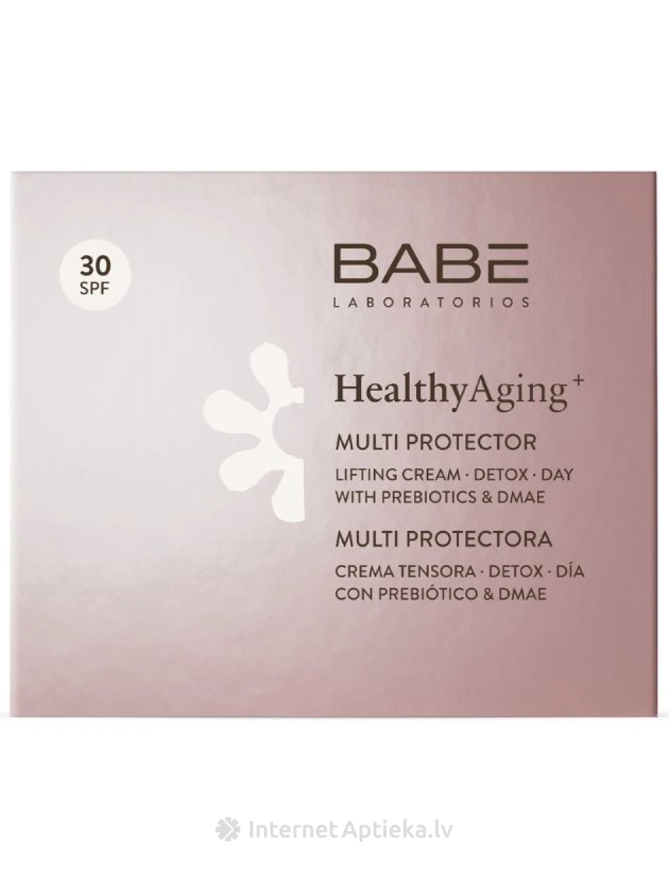 МНОГОФУНКЦИОНАЛЬНЫЙ ЗАЩИТНЫЙ КРЕМ С ЭФФЕКТОМ ЛИФТИНГА (ДНЕВНОЙ) BABĒ HEALTHY AGING+, 50 мл | internetaptieka.lv