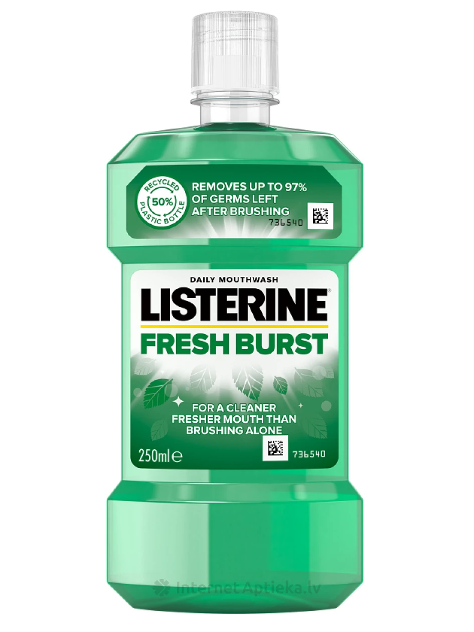 Listerine Freshburst ополаскиватель для полости рта, 250 мл | internetaptieka.lv