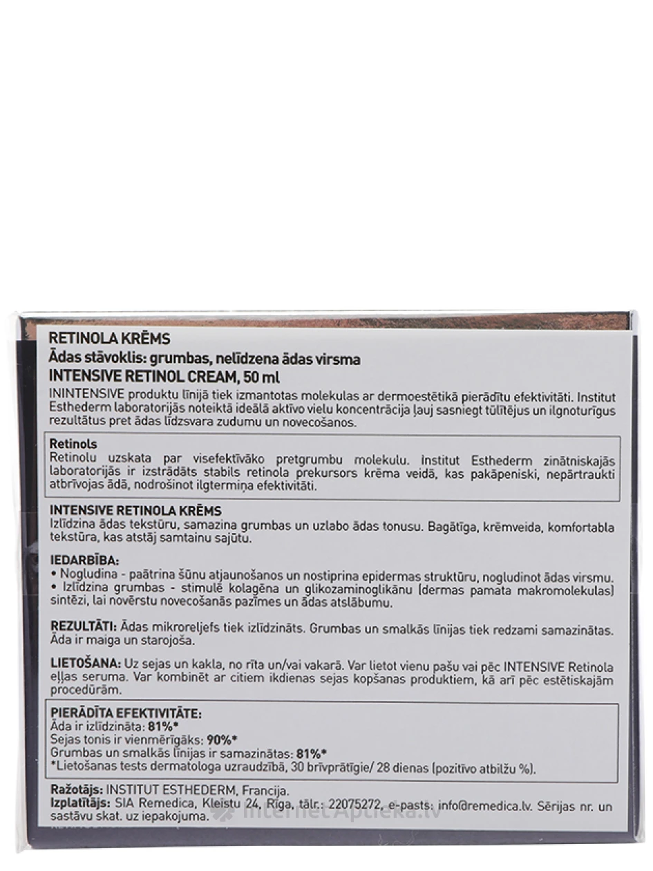 Institut Esthederm Intense Retinol krēms, 50 ml | internetaptieka.lv