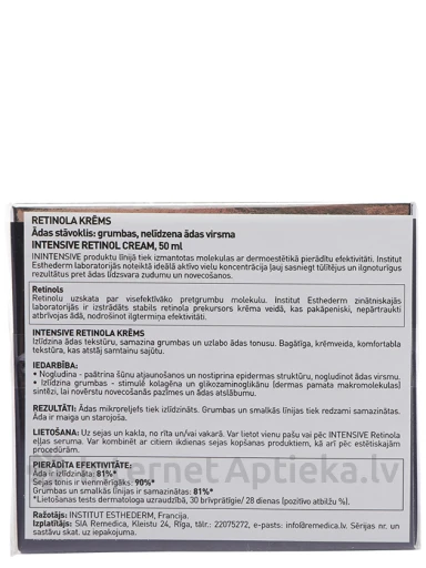 Institut Esthederm Intense Retinol krēms, 50 ml | internetaptieka.lv