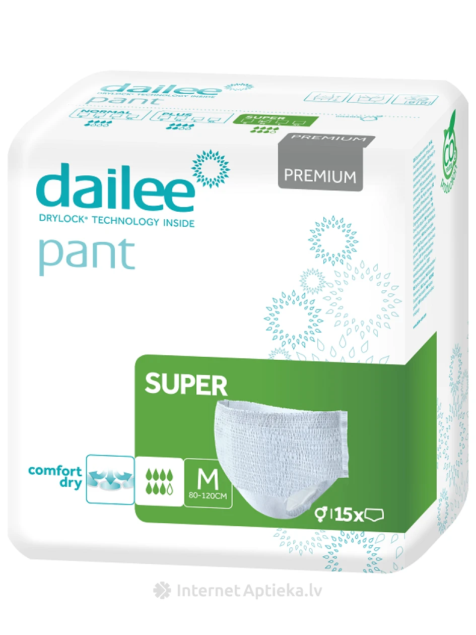 Dailee Pant Premium Super M mähkmed, 15 tk. | internetaptieka.lv