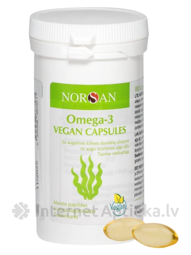NORSAN OMEGA-3 VEGAN, 80 kapsulas | internetaptieka.lv