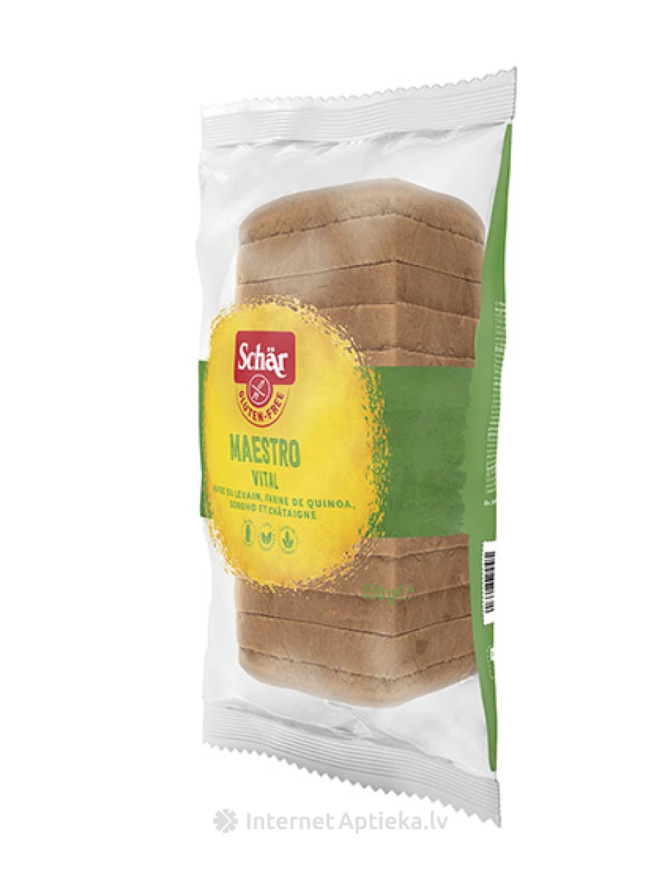 Schär Maestro Vital, полезный хлеб с пищевыми волокнами, 350 г | internetaptieka.lv