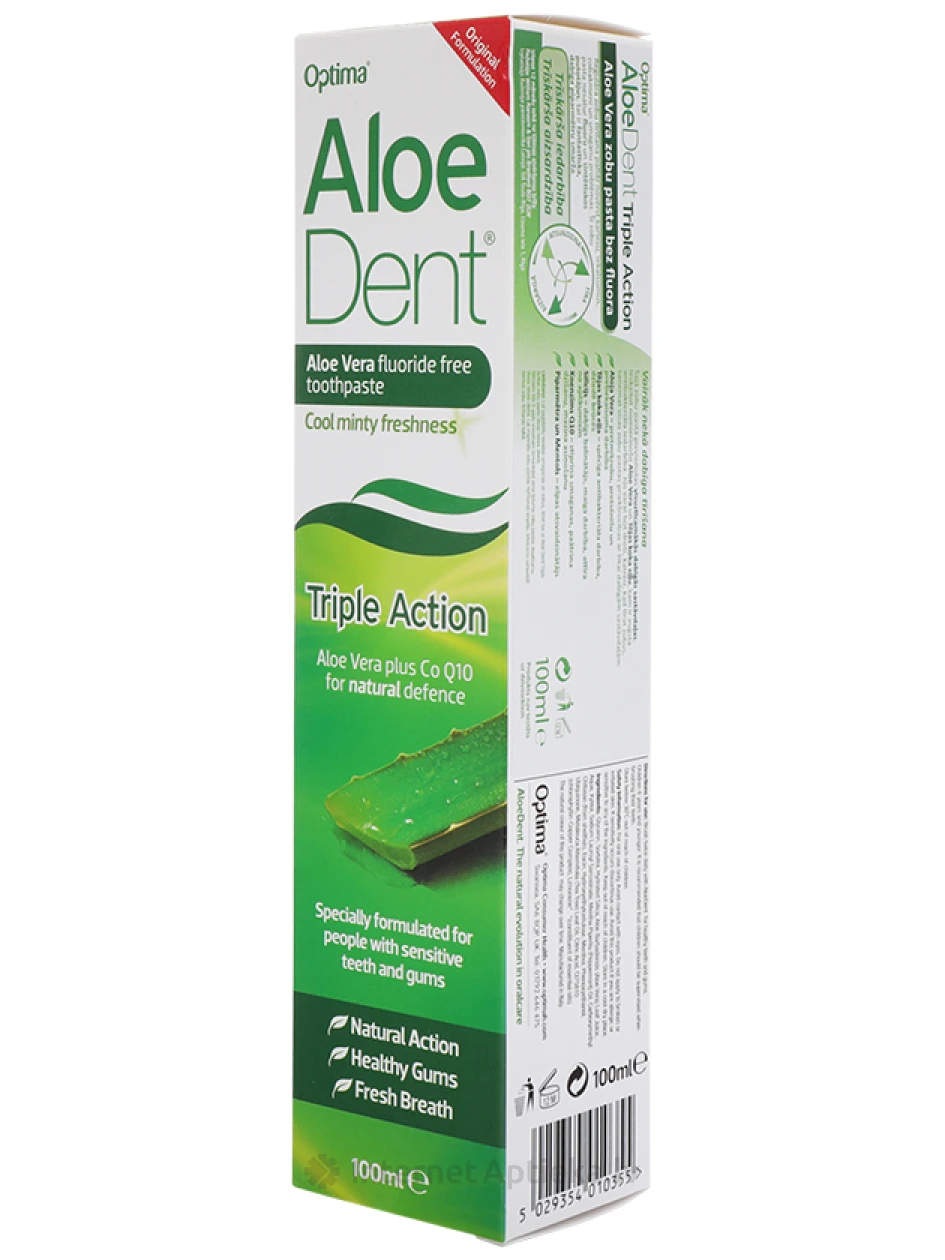 AloeDent Triple Action zobu pasta ar Aloe Vera (alveju), 100 ml | internetaptieka.lv