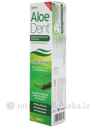 AloeDent Triple Action zobu pasta ar Aloe Vera (alveju), 100 ml | internetaptieka.lv
