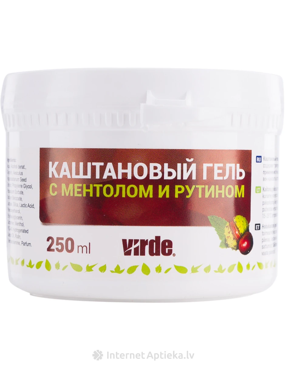 VIRDE гель для ног с каштаном и ментолом, 250 мл | internetaptieka.lv