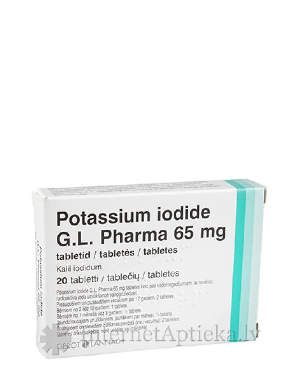 Kaaliumjodiidjood 65 mg, 20 tabletti | internetaptieka.lv