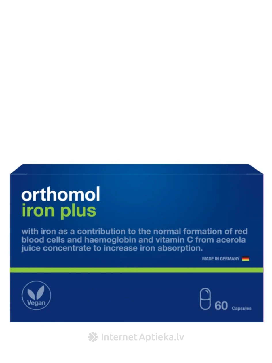 Orthomol Iron plus, 60 капсул | internetaptieka.lv