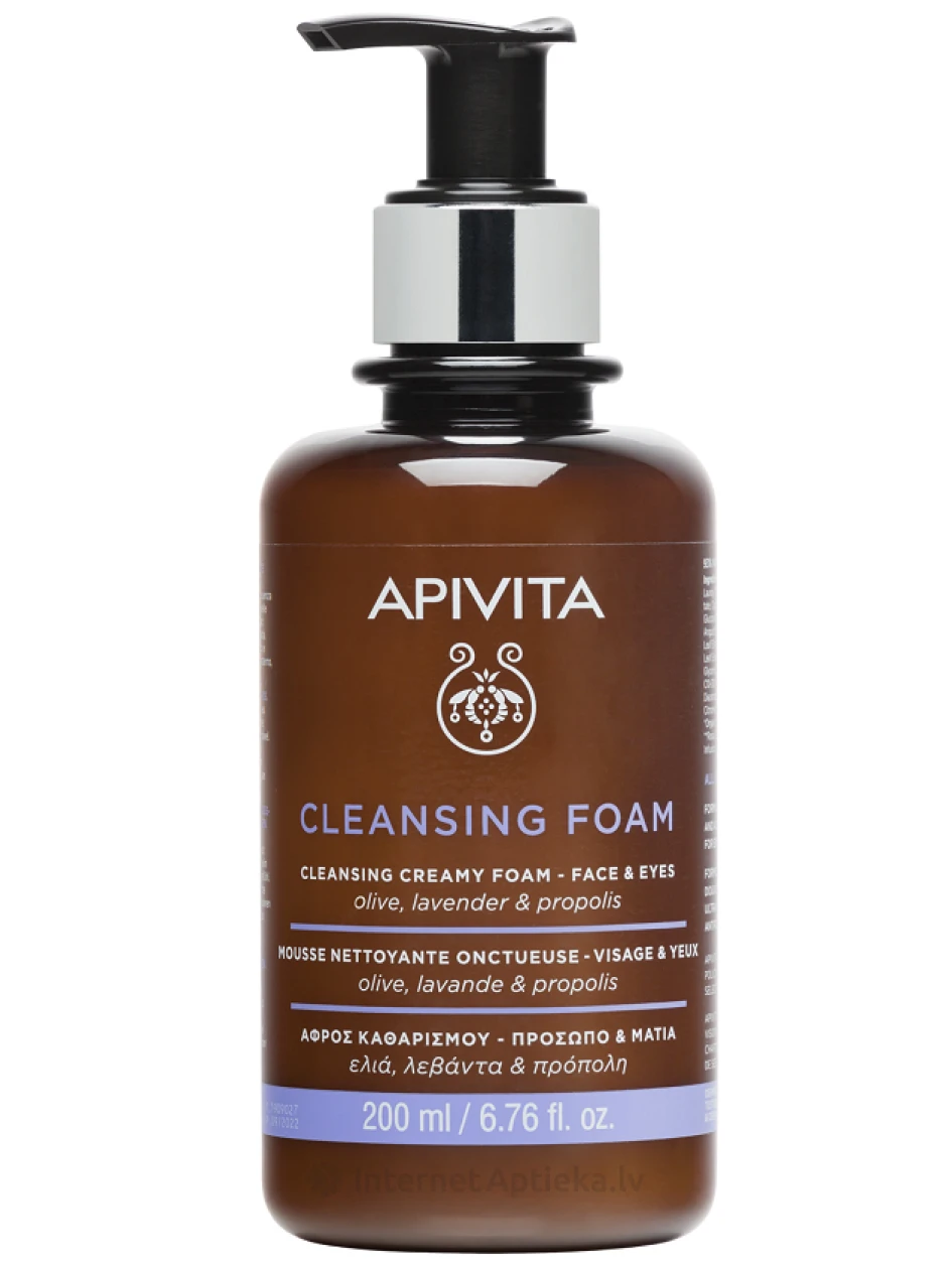 APIVITA Valančios kreminės putos veidui ir akims, 200 ml | internetaptieka.lv