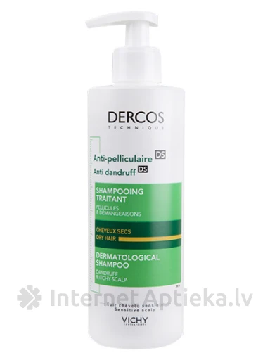 Vichy Dercos шампунь от перхоти для сухих волос, 390 мл | internetaptieka.lv