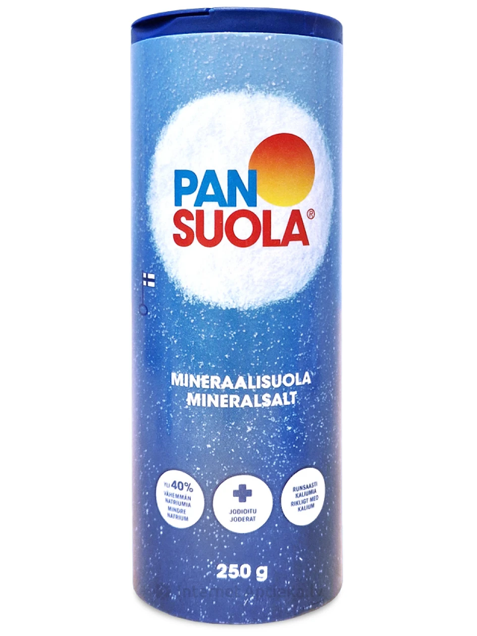 PanSalt минерализованная поваренная соль с йодом, 250 г | internetaptieka.lv