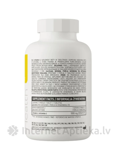 OstroVit Vitamin C 1000 mg kapsulės, 120 vnt. | internetaptieka.lv