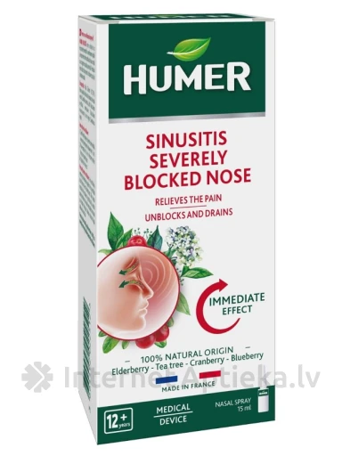 Humer Sinusīts aerosols, 15 ml | internetaptieka.lv