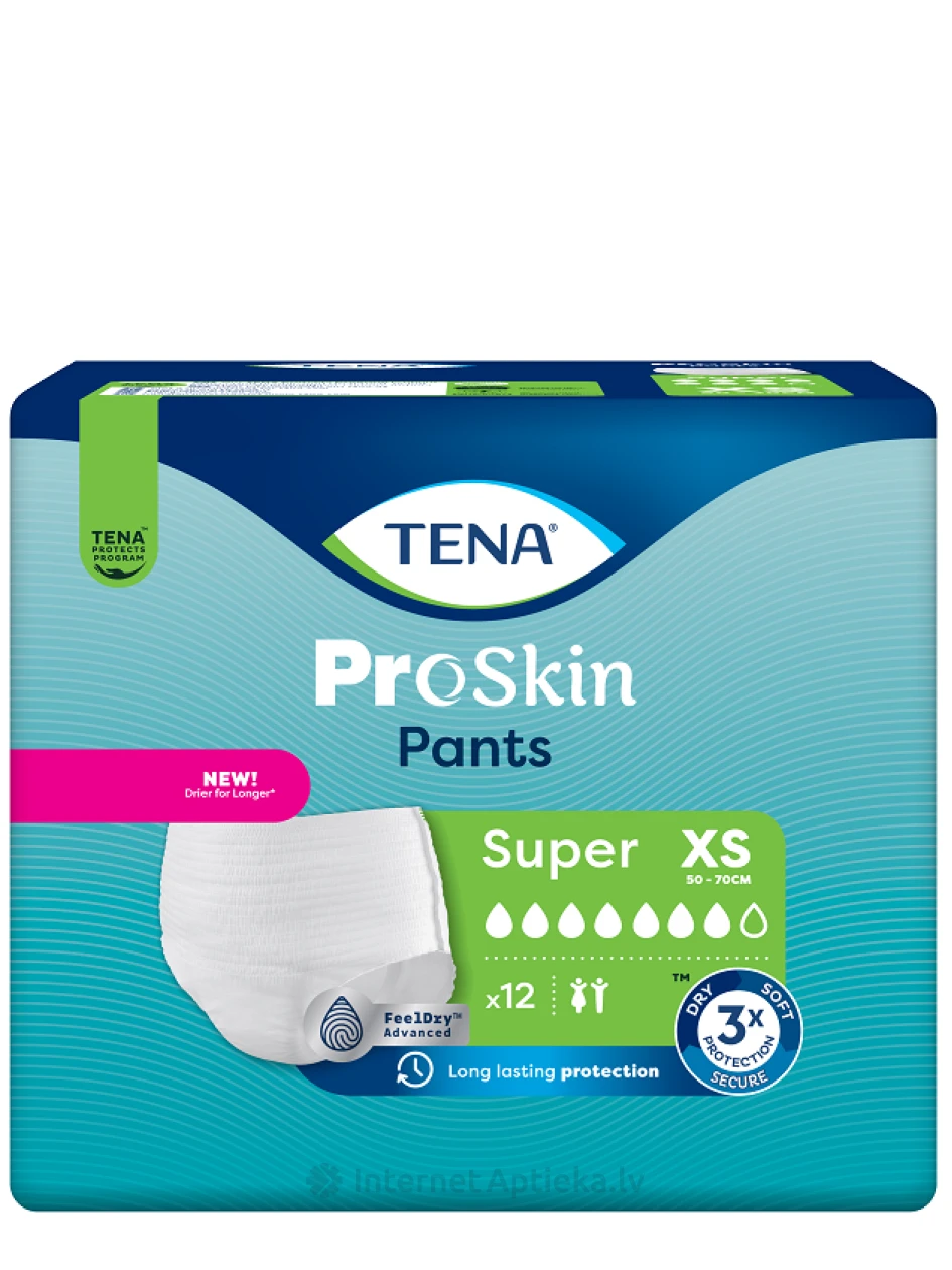 TENA Pants Super XS autiņbiksītes, 12 gb. | internetaptieka.lv