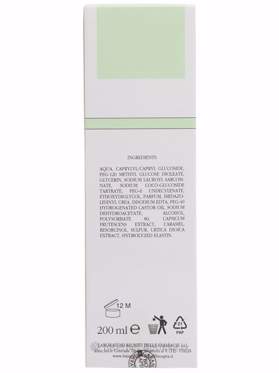 Bioapta Aptafur bezsulfātu šampūns pret sausām un taukainām blaugznām, 200 ml | internetaptieka.lv