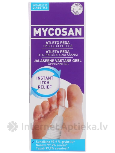Mycosan противогрибковый гель для кожи стоп, 15 мл | internetaptieka.lv