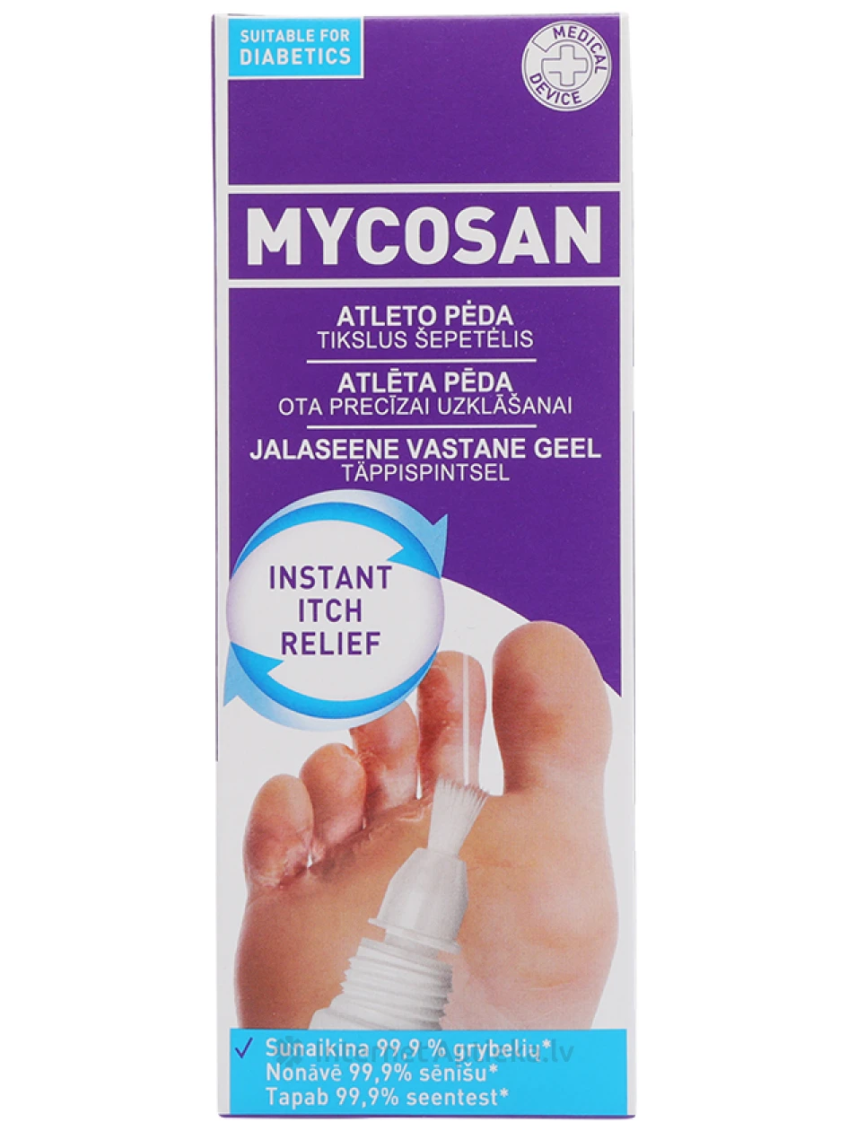 Mycosan противогрибковый гель для кожи стоп, 15 мл | internetaptieka.lv