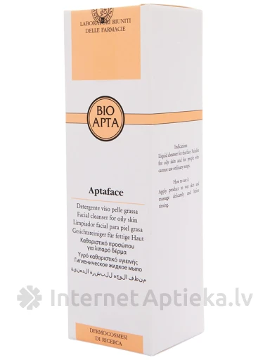 Bioapta Aptaface для жирной кожи с экстрактом Гамамелиса, 200 мл | internetaptieka.lv
