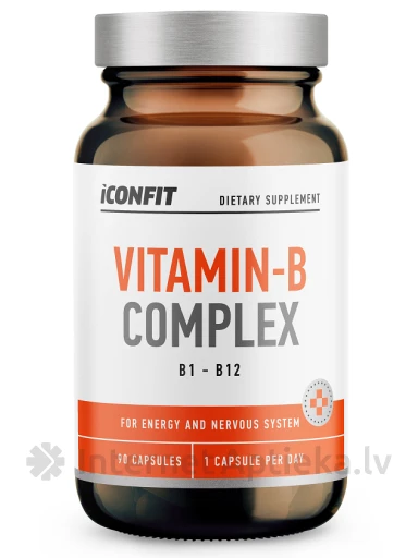 ICONFIT (B1-B12) Vitaminų kompleksas kapsulės, 90 vnt. | internetaptieka.lv