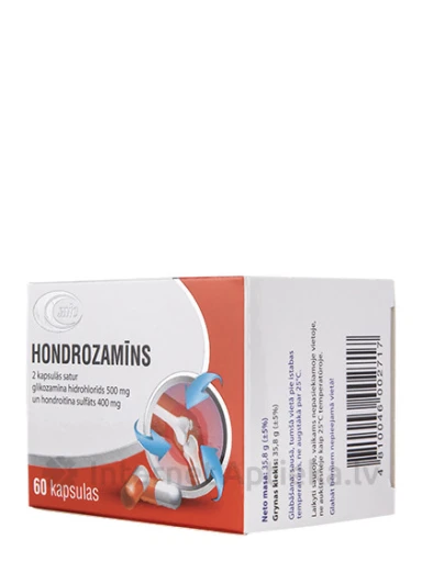 Hondrozamīns, 60 kapsulas | internetaptieka.lv