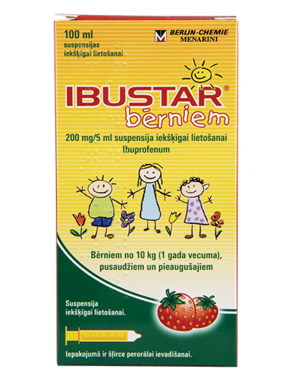 Ibustar kids 200 mg/5 ml suspensioon, 100 ml | internetaptieka.lv