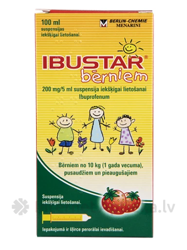 Ibustar kids 200 mg/5 ml suspensioon, 100 ml | internetaptieka.lv