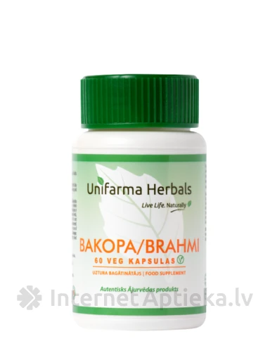 Unifarma Herbals BACOPA/BRAHMI veg капсулы, 60 шт. | internetaptieka.lv