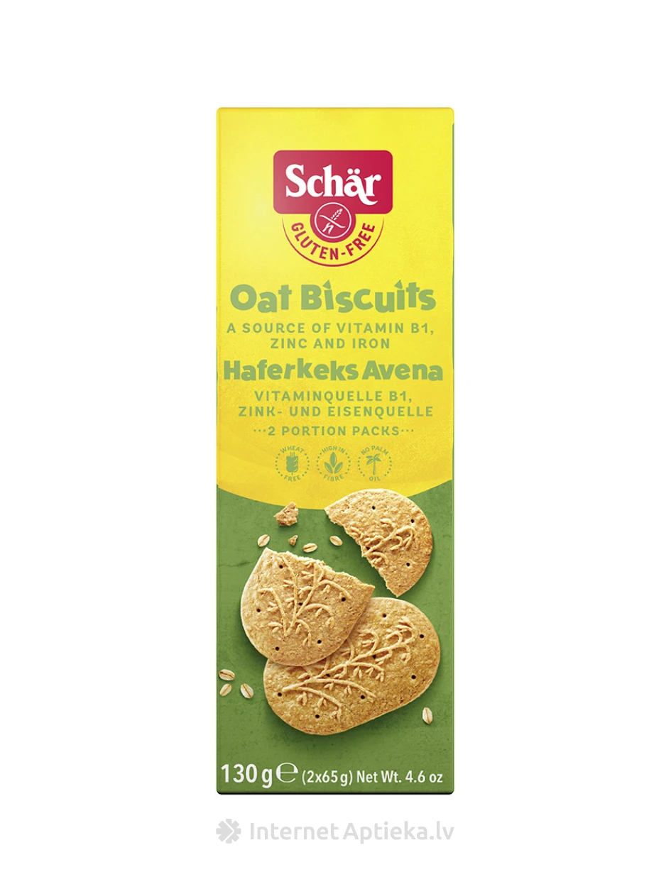 Schär Avena безглютеновое овсяное печенье, 130 г | internetaptieka.lv
