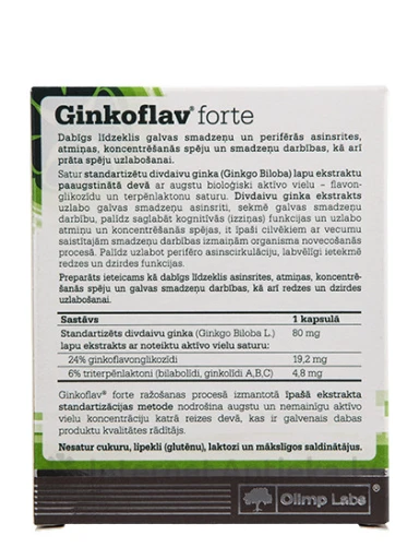 Olimp Labs Ginkoflav Forte, 30 капсул | internetaptieka.lv