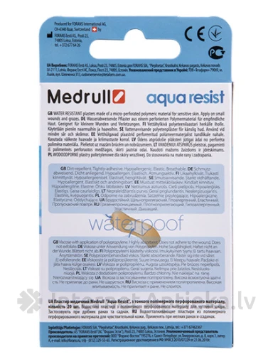 Medrull Aqua Resist baktericīdais plāksteris, universāls, 20 gb. | internetaptieka.lv