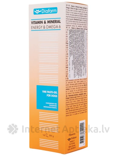 Vit-Min Energy Paste-Gel+om6 suņiem, 100 ml | internetaptieka.lv