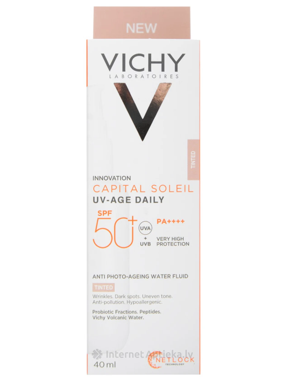 VICHY Capital Soleil UV-Age tonēts fluīds SPF 50+, 40 ml | internetaptieka.lv