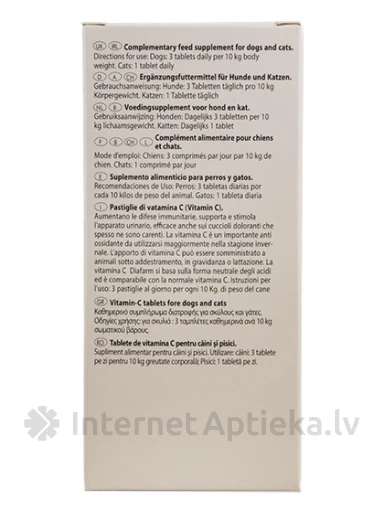 Diafarm C-vitamiin koertele ja kassidele, 90 tabletti | internetaptieka.lv