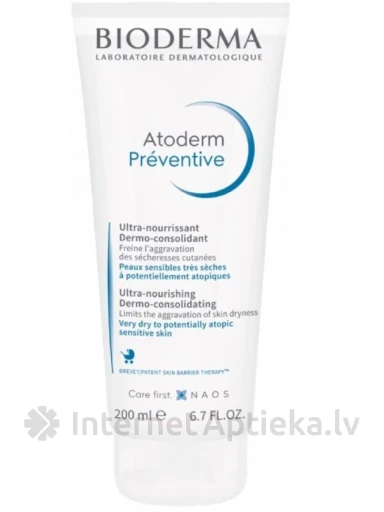 Bioderma Atoderm Preventive детский крем для сухой кожи, 200 мл | internetaptieka.lv