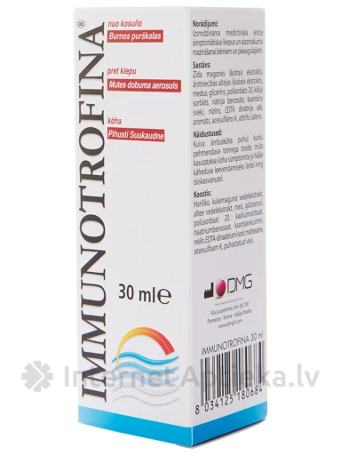 Immunotrofina Аэрозоль от кашля, 30 мл | internetaptieka.lv