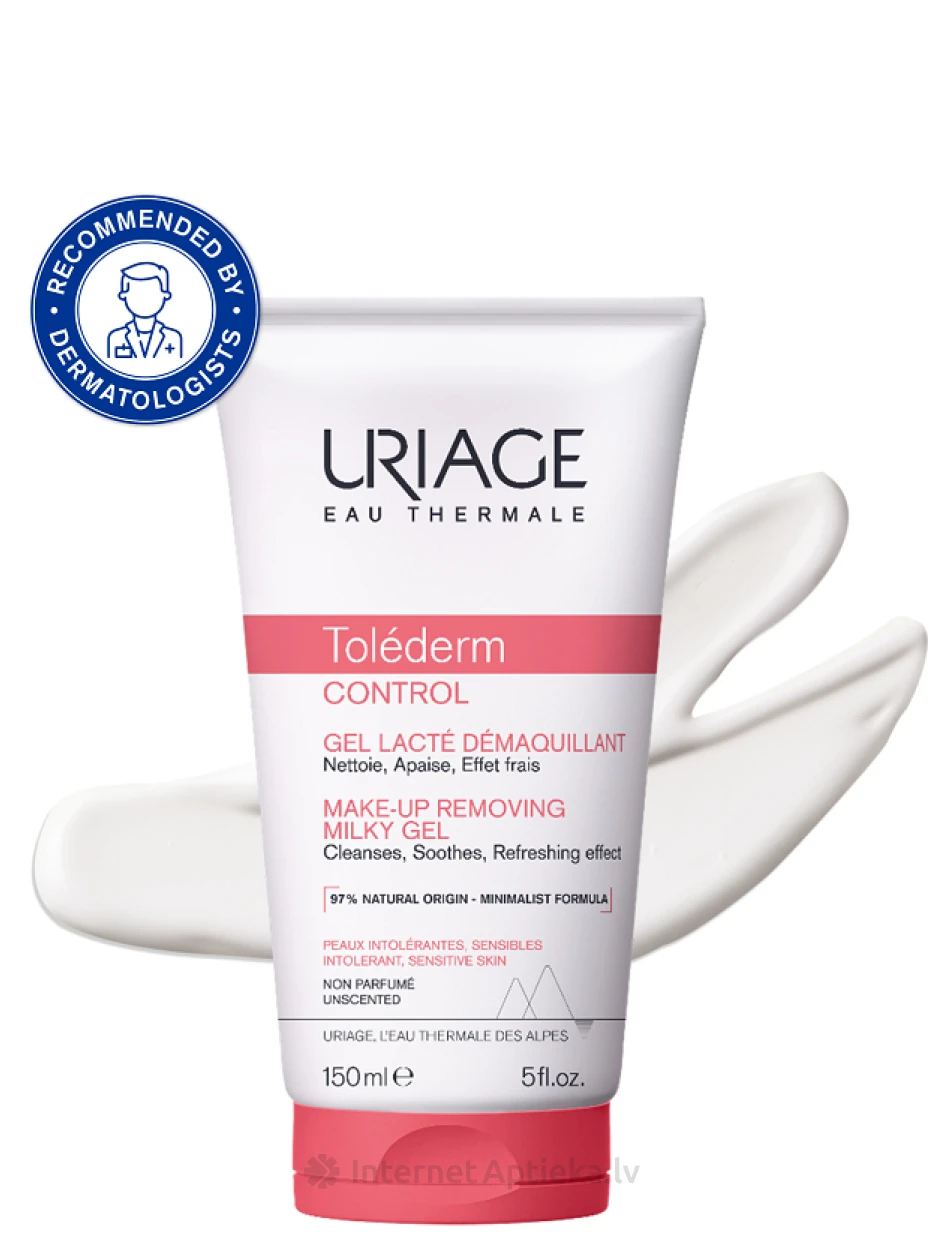 URIAGE Tolederm Control Мягкое молочко для снятия макияжа, 150 мл | internetaptieka.lv