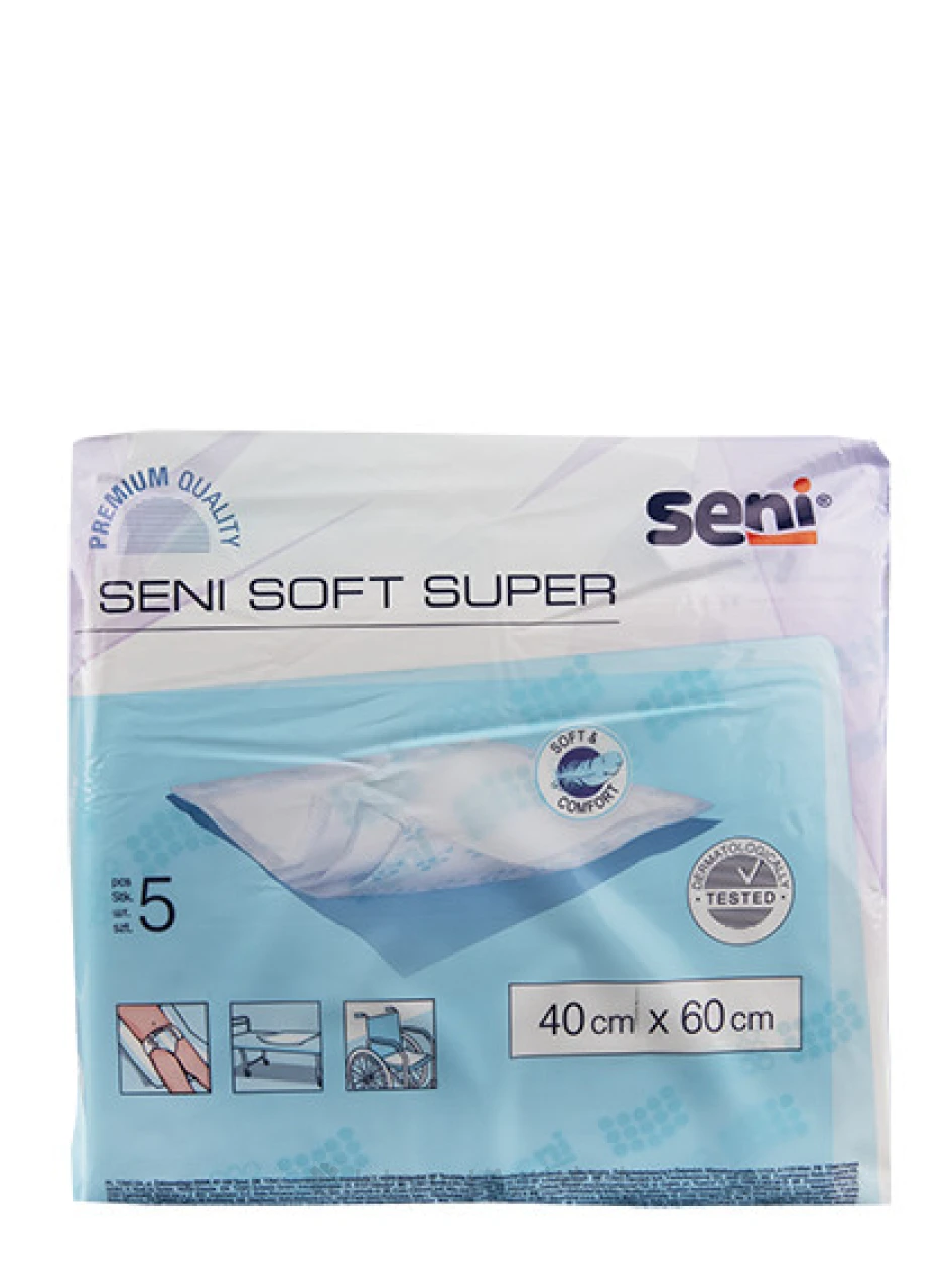 Seni Soft Super Гигиенические пеленки 40 x 60 см, 5 шт. | internetaptieka.lv